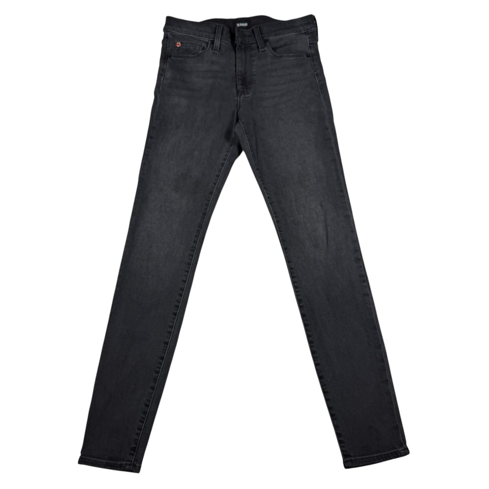 Hudson Black Skinny Jeans Womens Size 26 Stretch Denim Dark Wash Mid Rise